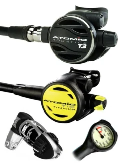 Atomic Aquatics T3 Regulator Set (DIN Or Yoke) & Free Termo Gauge