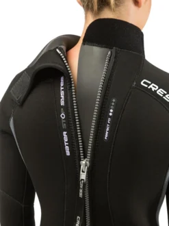 Dive Roam -Dive Roam Cressi Fast 7mm Wetsuit Womens Zip Detail
