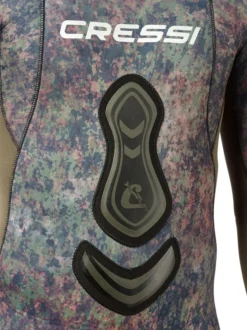 Cressi Seppia 5mm Open Cell Wetsuit Mens -Dive Roam Cressi Seppia 5mm 2 Piece Open Cell Wetsuit Mens Chest Pad Detail