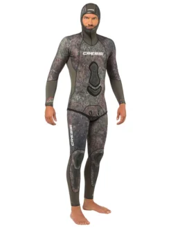 Cressi Seppia 5mm Open Cell Wetsuit Mens -Dive Roam Cressi Seppia 5mm 2 Piece Open Cell Wetsuit Mens Front with Hood