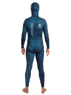 Cressi Tokugawa 2mm 2-Piece Skin Wetsuit Mens 11 Cressi Tokugawa 2mm 2-Piece Skin Wetsuit Mens -Dive Roam Cressi Tokugawa2mm Skin Wetsuit Back with Hood
