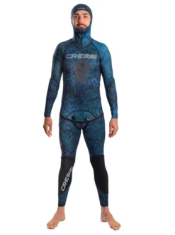 Cressi Tokugawa 2mm 2-Piece Skin Wetsuit Mens 14 Cressi Tokugawa 2mm 2-Piece Skin Wetsuit Mens -Dive Roam Cressi Tokugawa2mm Skin Wetsuit Front with Hood