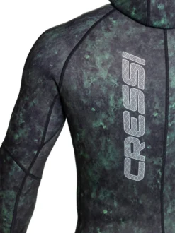 Cressi Tokugawa XTR 3mm 2-Piece Wetsuit Mens -Dive Roam Cressi TokugawaXTR 3mm 2 Piece Freediving Wetsuit Mens Back LogoDetail