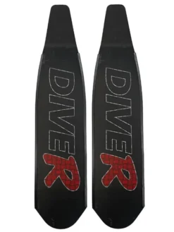 DiveR Freediving Fin Blades - Black Carbon Innegra
