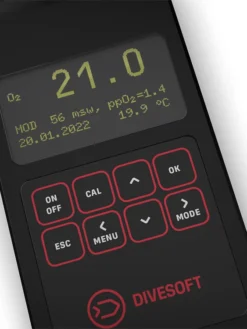 Divesoft Solo Nitrox Analyser -Dive Roam Divesoft Solo Nitrox Analyser Display