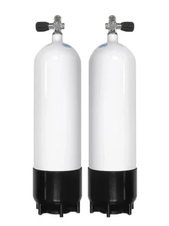 Faber 12.2L Steel 232 Bar Sidemount Tanks With Opposite Valves