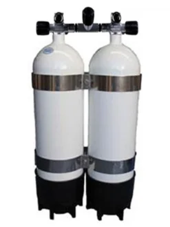 Faber 12L Steel HP (300 Bar) Twin Tanks With Manifold & Bands