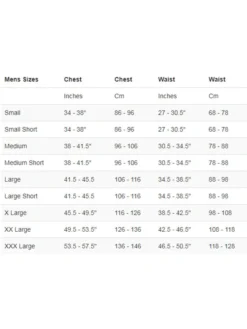 Fourth Element X-Core Mens Vest 9 Fourth Element X-Core Mens Vest -Dive Roam Fourth Element X Core Vest Mens Size Chart