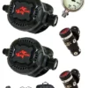 HOG D3 / Zenith Black Backmount Tech Diver Regulator Set