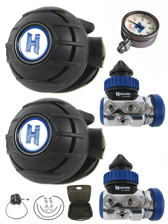 Halcyon Aura Backmount Tech Diver Regulator Set 1 Halcyon Aura Backmount Tech Diver Regulator Set