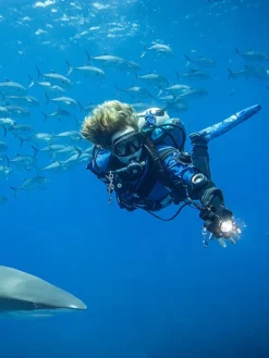 Halcyon Element Carbon Fibre Twin Backplate And Wing System -Dive Roam Halcyon Element Twin 40lb Backplate and Wing System Lifestyle