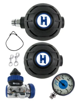 Halcyon Regulator Set: H50D (DIN Only) / Aura / Aura Occy & FREE Termo Gauge -Dive Roam Halcyon H50D DIN Aura Aura Master Gauge Clips Necklace a2fb1155 90df 421f a010 f2e0acdaf610
