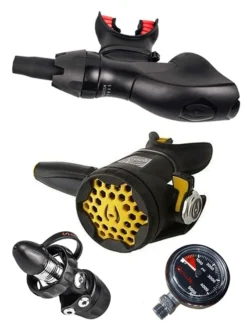 Hollis DC7 (DIN OR YOKE) / 500SE / LX150 Octopus & Free Termo Gauge -Dive Roam Hollis DC7 500SE LX100 Octopus DIN Slim Gauge