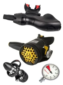 Hollis DC7 (DIN OR YOKE) / 500SE / LX150 Octopus & Free Termo Gauge -Dive Roam Hollis DC7 500SE LX100 Octopus DIN Tech Gauge