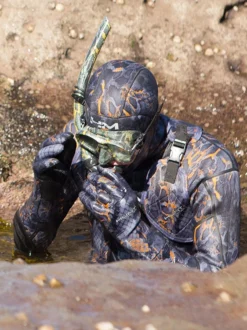 Huntmaster Burnum Huntsman 1.5mm Wetsuit -Dive Roam Huntmaster Burnum Huntsman 1.5mm Wetsuit Camo Series Blaze Lifestyle