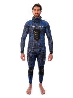 Huntmaster Burnum Huntsman 1.5mm Wetsuit -Dive Roam Huntmaster Burnum Huntsman 1.5mm Wetsuit Camo Series Blue