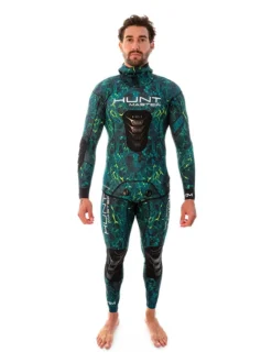 Huntmaster Burnum Huntsman 1.5mm Wetsuit -Dive Roam Huntmaster Burnum Huntsman 1.5mm Wetsuit Camo Series Green