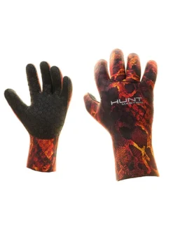 Huntmaster Burnum Neoprene 3.5mm Gloves Camo Series -Dive Roam Huntmaster Neoprene 3.5mm Gloves Camo Series Red