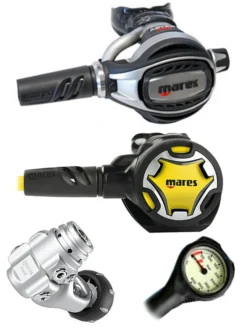 Mares Regulator Set: Abyss Adj 62X (DIN Or Yoke) W/ Octopus & Free Termo Gauge