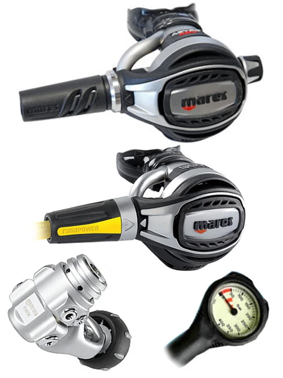 Mares Regulator Set: Abyss Adj 62X (DIN Or Yoke) W/ Octopus & Free Termo Gauge 8 Mares Regulator Set: Abyss Adj 62X (DIN Or Yoke) W/ Octopus & Free Termo Gauge - Image 8