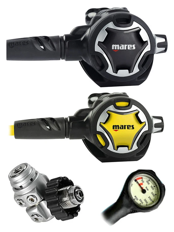 Mares Regulator Set: Dual Adj 62X (DIN Or Yoke) W/ Octopus & Free Termo Gauge 4 Mares Regulator Set: Dual Adj 62X (DIN Or Yoke) W/ Octopus & Free Termo Gauge - Image 4