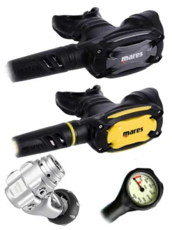 Mares Regulator Set: SXS 62X (DIN Or Yoke) W/ SXS Octopus & Free Termo Gauge
