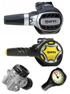 Mares Regulator Set: Ultra 72X (DIN Or Yoke) W/ Octopus & Free Termo Gauge