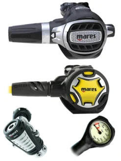 Mares Regulator Set: Ultra Adj 82X (DIN Or Yoke) W/ Octopus & Free Termo Gauge