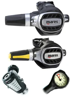 Mares Regulator Set: Ultra Adj 82X (DIN Or Yoke) W/ Octopus & Free Termo Gauge -Dive Roam Mares Ultra Adj 82x Yoke Ultra Adj Octopus Regulator Set