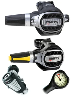 Mares Regulator Set: Ultra Adj 82X (DIN Or Yoke) W/ Octopus & Free Termo Gauge -Dive Roam Mares Ultra Adj 82x Yoke Ultra Octopus Regulator Set