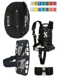 Scubapro S-Tek Pro Single System 5 Scubapro S-Tek Pro Single System -Dive Roam Scubapro S Tek 30lb Wing Pro Single System with Trim Pockets