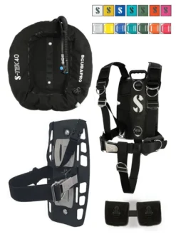 Scubapro S-Tek Pro Single System 7 Scubapro S-Tek Pro Single System -Dive Roam Scubapro S Tek 40lb Wing Pro Single System with Trim Pockets