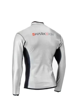 Sharkskin Chillproof Long Sleeve Chest Zip - Mens 9 Sharkskin Chillproof Long Sleeve Chest Zip - Mens -Dive Roam Sharkskin Chillproof Long Sleeve Chest Zip Mens Silver Black Back