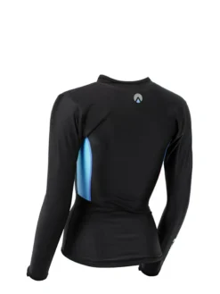 Sharkskin Chillproof Long Sleeve Chest Zip - Womens 14 Sharkskin Chillproof Long Sleeve Chest Zip - Womens -Dive Roam Sharkskin Chillproof Long Sleeve Chest Zip Womens Black Blue Back