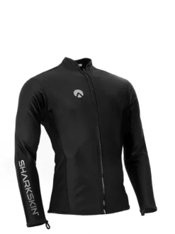 Dive Roam -Dive Roam Sharkskin Chillproof Long Sleeve Full Zip Mens Black