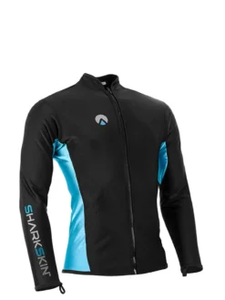 Sharkskin Chillproof Long Sleeve Full Zip - Mens -Dive Roam Sharkskin Chillproof Long Sleeve Full Zip Mens Blue