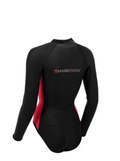 Sharkskin Chillproof Long Sleeve Step In - Womens -Dive Roam Sharkskin Chillproof Long Sleeve Step In Womens Red Black Back