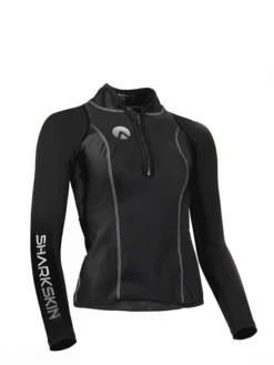 Sharkskin Performance Wear Long Sleeve - Womens 10 Sharkskin Performance Wear Long Sleeve - Womens -Dive Roam Sharkskin Performance Wear Long Sleeve Top Chest Zip Womens Black