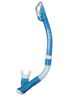 TUSA Sport Hyperdry Elite Dry Top Snorkel -Dive Roam TUSA Sport Hyperdry Elite Snorkel Clear Fishtail Blue